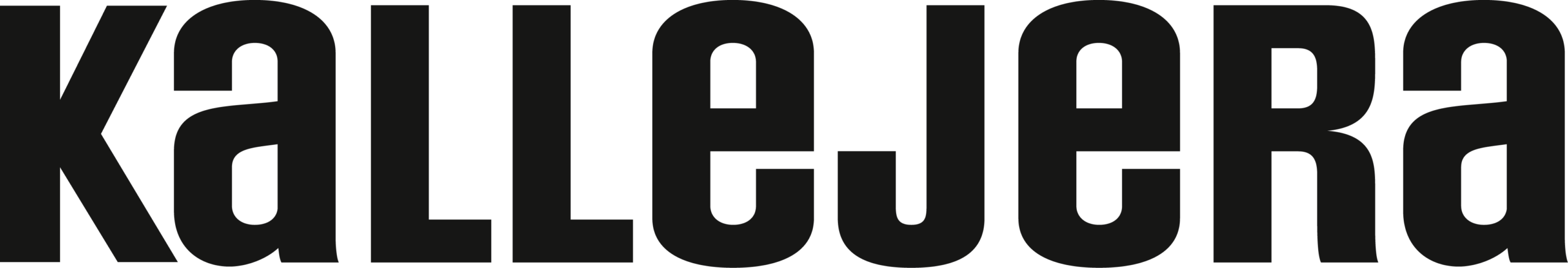 Logotipo negro con texto KALLEJERA en mayúsculas